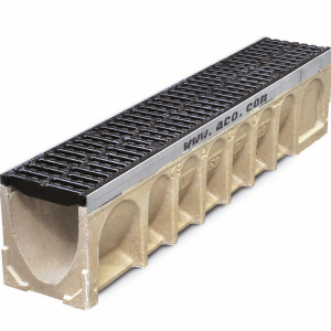 ACO Multidrain MD150 verzinkt staal rand incl. gy rooster L=1000mm H=210mm incl. knock out Ø160