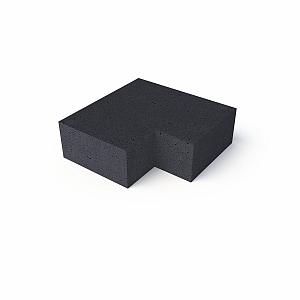 Schellevis (oud Hollands) Trap HOEKstuk 90° (40/20) BINNEN CARBON 60x60 CM