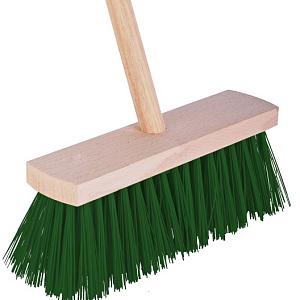 Bezem groen nylon compleet 28 cm