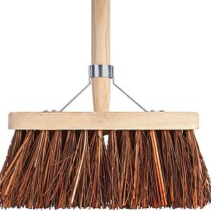 Bezem natuurvezel incl. steel 28 cm