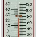 Thermometer metaal vogel 28 cm