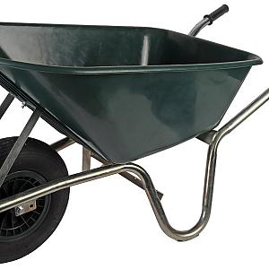 Kruiwagen 100L groen metaal