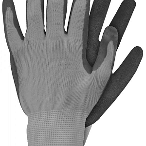 Werkhandschoenen latex grijs maat XL