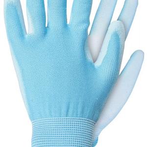 Werkhandschoenen licht polyester blauw maat S