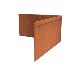 CorTen Edging geplet binnenhoek (standaard) 300 mmx2x100 mm mm (LxDxH)