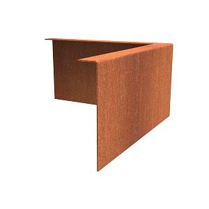 CorTen Edging gezet buitenhoek (L-vorm) 300 mmx3x390 mm mm (LxDxH)