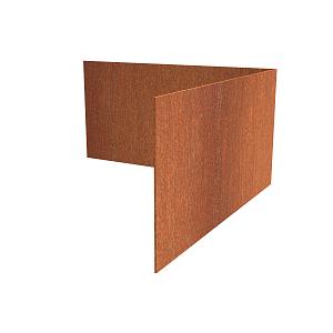 CorTen Edging recht buitenhoek 300 mmx3x200 mm mm (LxDxH)