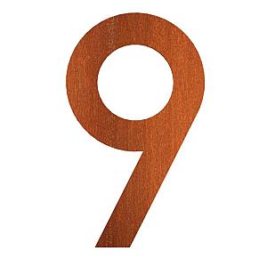 Nummer 9 corten 71x5x120 mm