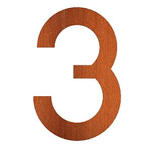 Nummer 3 corten 79x5x120 cm