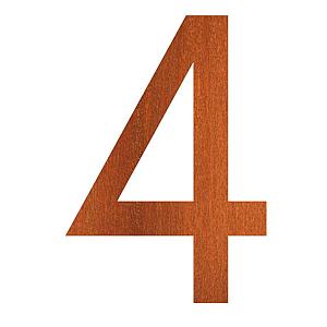 Nummer 4 corten 84x5x120 mm