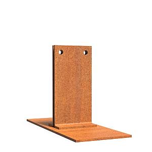 Dakvoet Corten tbv kantopsluiting 3mm 200 mmx80 mmx123 mm mm (LxBxH)