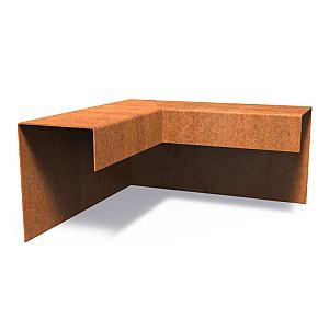 Corten Top Edge buitenhoek 300 mmx104 mmx150 mm mm (LxDxH)