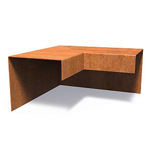 Corten Top Edge buitenhoek 300 mmx154 mmx150 mm mm (LxDxH)