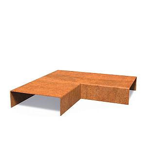 Corten Top Edge buitenhoek 300 mmx154 mmx50 mm mm (LxDxH)