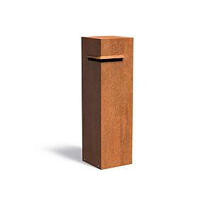 Brievenbus CorTen Schuin 350 x 350 x 1200 mm