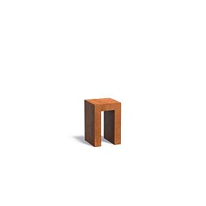 U-element (sokkel) Corten 400 x 400 x 600 mm