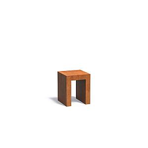 U-element (sokkel) Corten 500 x 500 x 600 mm