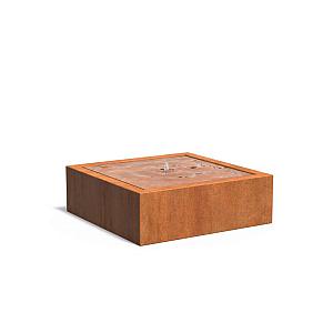 Watertafel Corten + LED 1200 x 1200 x 400 mm
