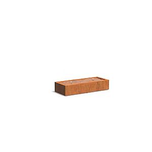 Watertafel Corten + LED 2000 x 800 x 400 mm