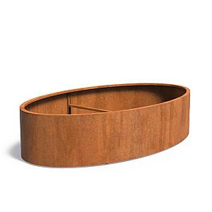 Bloembak Corten Ellipse 2800 x 1600 x 600 mm