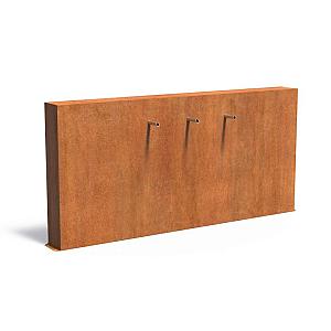 Vijvermuur Corten vrijstaand 2500 x 250 x 1200 mm