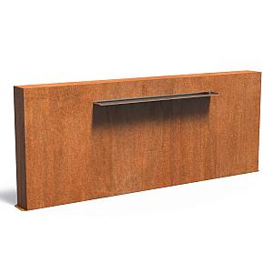 Vijvermuur Corten vrijstaand 3000 x 250 x 1200 mm