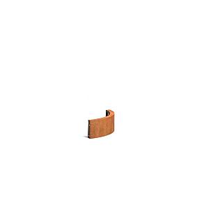 Keerwand Corten buitenbocht 500x2x200 mm (LxDxH)