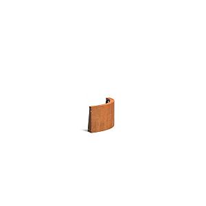 Keerwand Corten buitenbocht 500x2x300 mm (LxDxH)