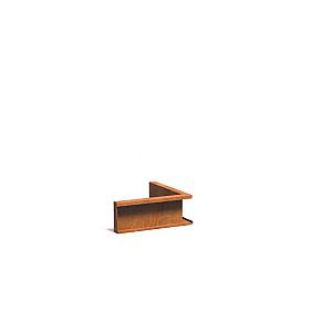 Keerwand Corten binnenhoek 500x2x200 mm (LxDxH)