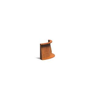 Keerwand Corten binnenbocht 500x3x400 mm (LxDxH)