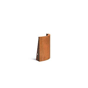 Keerwand Corten buitenbocht 500x3x600 mm (LxDxH)