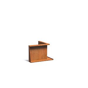 Keerwand Corten binnenhoek 500x3x400 mm (LxDxH)