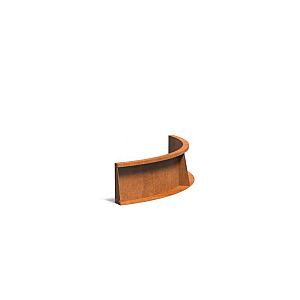 Keerwand Corten binnenbocht 1000x2x300 mm (LxDxH)