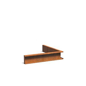Keerwand Corten binnenhoek 1000x2x200 mm (LxDxH)