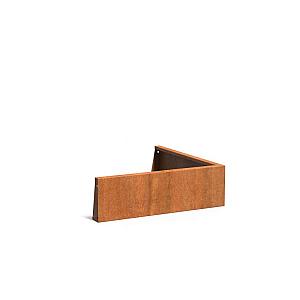 Keerwand Corten Buitenhoek 1000x2x300 mm (LxDxH)