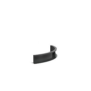 Keerwand Aluminium binnenbocht 1000x3x200 mm (LxDxH)