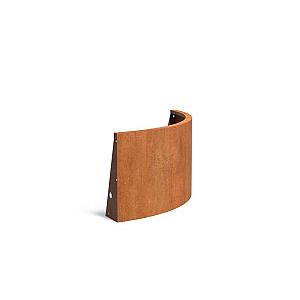 Keerwand Corten buitenbocht 1000x3x600 mm (LxDxH)