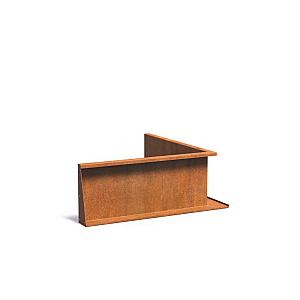 Keerwand Corten binnenhoek 1000x3x400 mm (LxDxH)