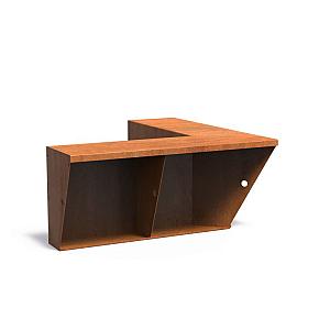 Keerwand Corten binnenhoek 1000x3x600 mm (LxDxH)