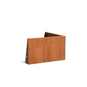 Keerwand Corten Buitenhoek 1000x3x600 mm (LxDxH)
