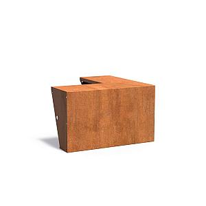 Keerwand Corten Buitenhoek 1000x3x600 mm (LxDxH)