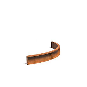 Keerwand Corten binnenbocht 1500x2x200 mm (LxDxH)