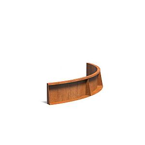 Keerwand Corten binnenbocht 1500x2x300 mm (LxDxH)