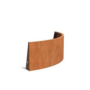 Keerwand Corten buitenbocht 1500x3x600 mm (LxDxH)