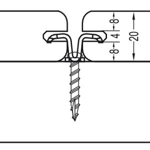 Cobra-24 montageset rvs ASI304 90 clips en schroeven per set