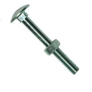 Slotbout DIN 603 M8x30mm met zeskantmoer DIN 555