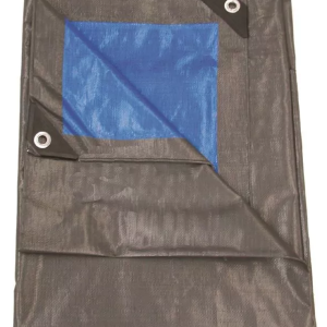 Dekzeil 210gr/m2 - 5 x 8 m, grijs/blauw