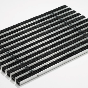 ACO Aluminium met tapijtstroken, antraciet L=600mm B=600mm H=20mm