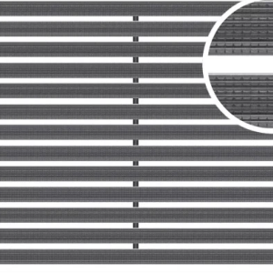 ACO Aluminium met rubberstroken L=600mm B=400mm H=20mm