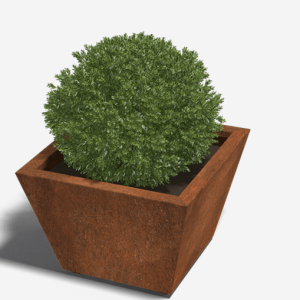Cortenstaal gelaste plantenbak Cone 60x60x40 ZONDER bodemplaat